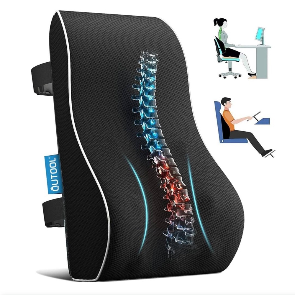 Back Support, Lumbar Support Pillow for Home, Office, College Dorm, Car, Chair